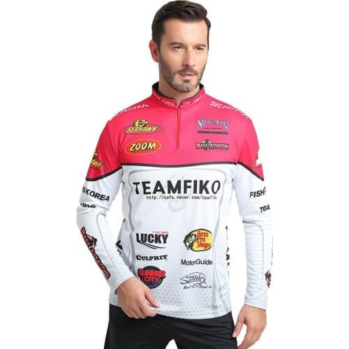 Men Fishing Jersey Anti-UV Quick-Dry Clothes UPF 50＋Breathable Sweatshirt Long Sleeve Jacket Hiking Camping Outdoor Trip Daily