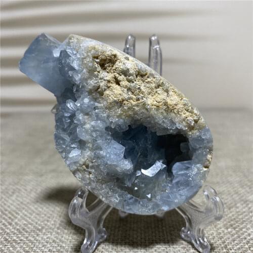 Natural Celestite Quartz Crystal Gift l Home Furnishing Wedding Decoration Point Stone Reiki Masters Healing Specimens Egg