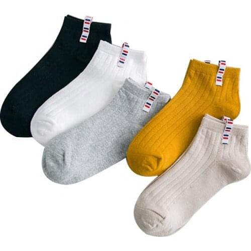 Spring Summer New Style Short Stockings Wholesale Solid Color Cotton Women Socks Ankle