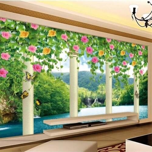 Custom Photo Wallpaper 3D European Luxury Eden Landscape Painting Living Room bedroom TV Background Wall paper papel de parede