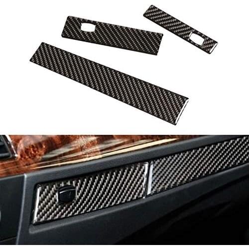Car Styling Real Carbon Fiber Interior Center Control Copilot Water Cup Holder Panel Cover Trim For BMW 5 Series E60 E61 04-10