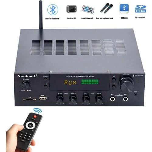 Sunbuck 2.1 300W Remote Control Bluetooth USB SD FM Radio Home Theater Reverb Karaoke HIFI Sound Amplifier Audio
