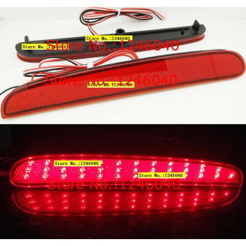 Red Shell LED Tail Red Rear Bumper Reflector Light Lamp stop fog brake light lamp For HONDA NBOX