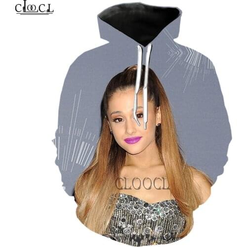 HX Singer Ariana Grande Fashion Men Women Casual Streetwear Hoodies 3D Printed Hooded Pullover Tracksuit Tops Drop Shipping