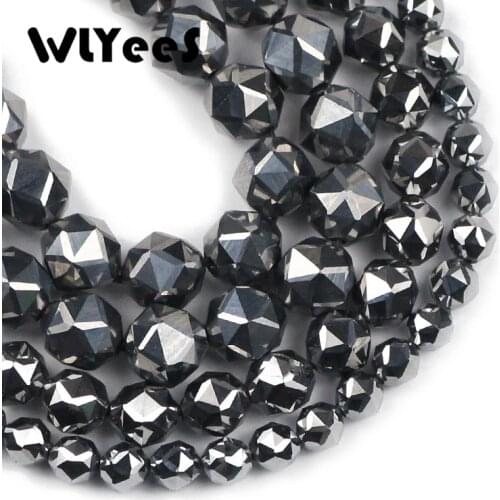 Lightweight Titanium hertzs Diamonds cut Natural Stone 6 8 10mm Loose beads for Jewelry Making DIY Bracelet Earring accessories