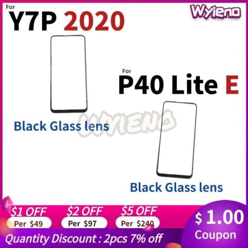 Wyieno Front Outer Touch Sensor Digitizer Glass Panel For Huawei P40 Lite E / Y7p 2020 Glass Lens Screen