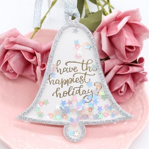 YPP CRAFT Christmas Bell Shaker Metal Cutting Mold for DIY Scrapbook Template Decorative Embossed Paper Card Making Process