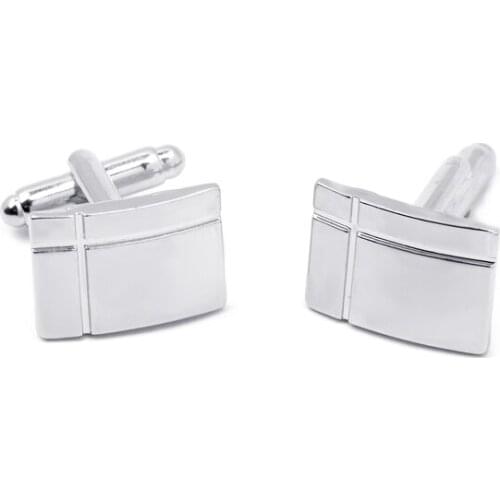 Groove Cufflinks Men office square smooth Cuff Links Men cufflink Jewelry Metal Sign for Addition Buttons Cufflinks casual
