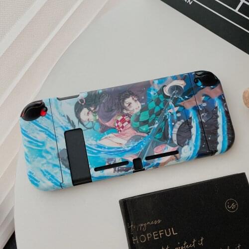 Anime Demon Slayer Nezuko Rengoku Handheld Game Console Gamepad Soft Protective Case For Nintendo Switch Cover