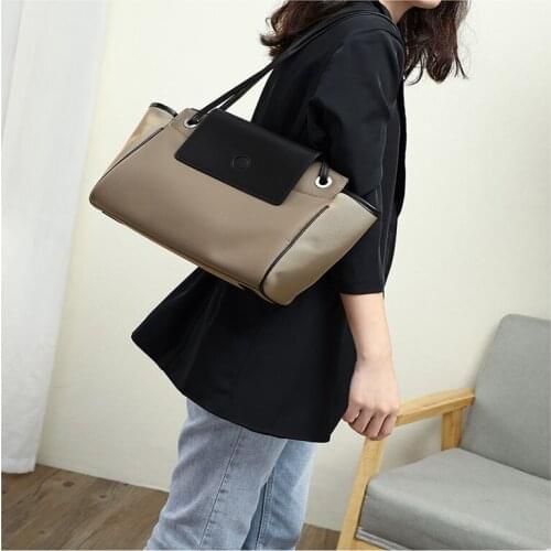 Woman Bag Shopper Large Oxford Handbag Leather Brown Vintage Fashion Mini Summer Womans Shoulder Bags New 2021
