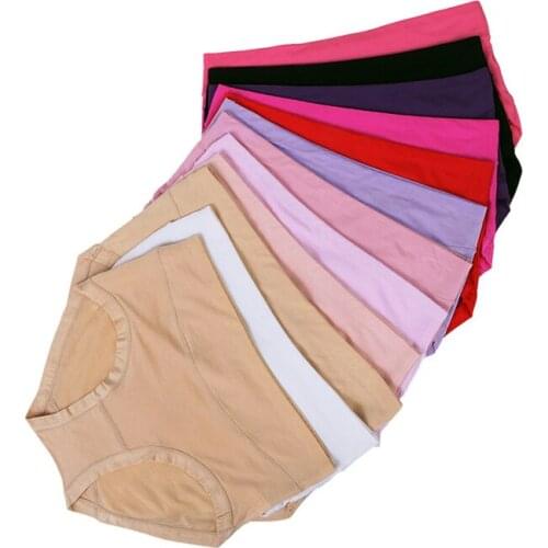 Women Modal Cotton Underwear Briefs Panties Mid Waist Stretchy Underpants Bamboo Fiber Viscose Panties Plus Size