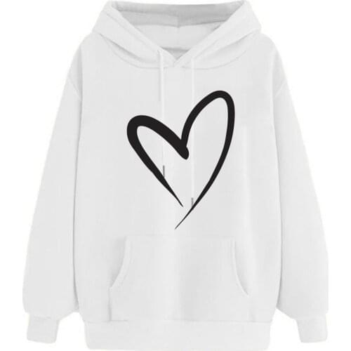 Oversized Hoodies Women Kawaii Cartoon Print Long Sleeve Pockects Drawstring Hoodie Sweatshirt Pullover Top Casual Moletom