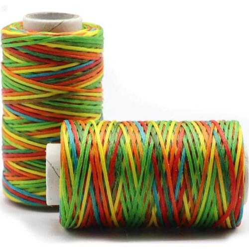 1mm 50m/roll Waxed Thread Cotton Cord String Strap Hand Stitching Thread for Leather Handicraft Tool Material Accessories