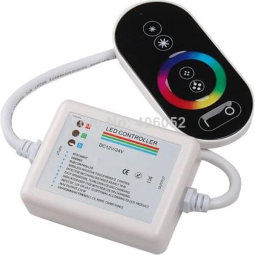 10set/lot DC 12V Remote Wireless Touch Pad Panel RGB LED Controller controls for 5050 3528 RGB Light RGB Controller