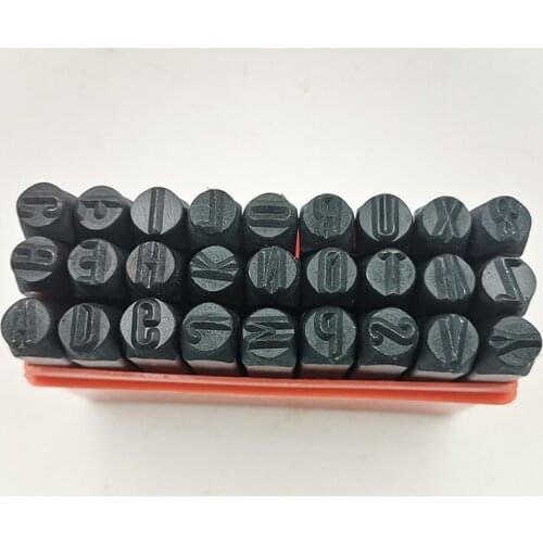 27pcs/set A-Z 26 Letters 8mm Steel Punch Stamp Leather Tool Punching Hand DIY Carving Seal Carbon Steel Tools