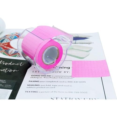 4A Roll Sticky Notes Full Adhesive 2 x 315 Inches Neon Red Grid Stationery Kawaii Planner Sticker Memo Pad 4A PSS 9-1 NR Grid