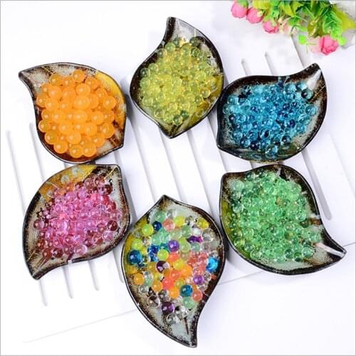 500 Pcs Multicolor Crystal Mud Hydrogel Crystal Soil Outdoor Water Beads Vase Soil Grow Magic Balls Kids Toy Home wholesale