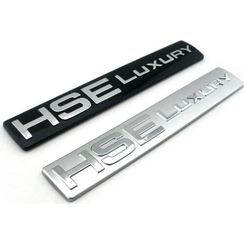 Car Emblems Plastic HSE Luxury Badge Black Chrome Rear Tailgate LR4 LR3 back Decal for Discovery 4