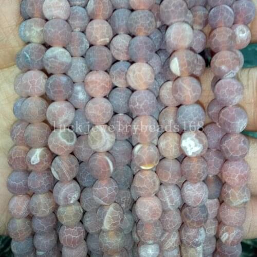 Free shipping Fashion Jewelry 8mm Beautiful Frost Dragon Veins Carnelian Ball Loose Beads FG6846