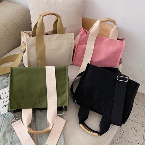 Brands Canvas Tote Women Shoulder Bag Designer Shopper Bags for Women Handbag Simple Crossbody bag 2021 Female Clutch Purse Ins