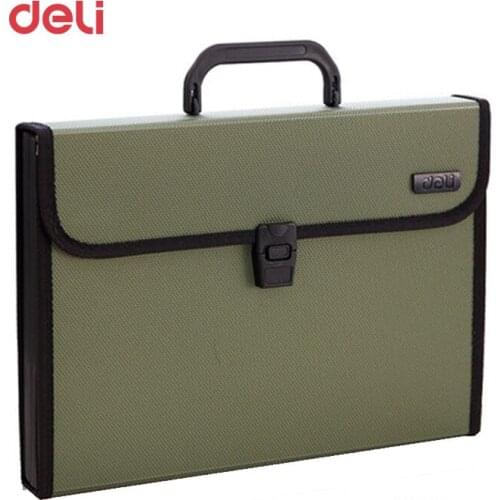 Deli stationery File Folder A4 12 packet durable Expanding Wallet Manage files Organizer Paper Holder Document expanding wallet