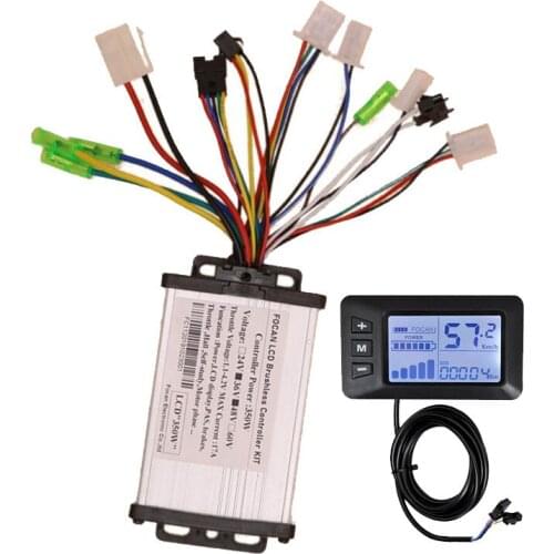 FENGCHANG 36V 48V 350W 18A BLDC Scooter DC Motor Brushless Controller E-bike electric Bicycle Controller G51 LCD Display FOCAN