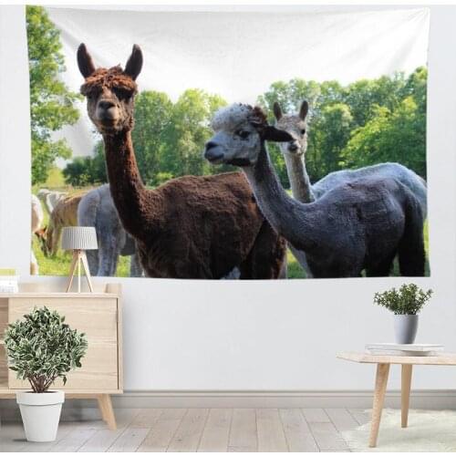 Custom Alpaca Wall Tapestry Home Decorations Wall Hanging Forest Tapestries For Bedroom 130x150CM,100x150CM,140x250CM