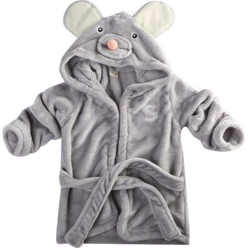 Newborn Boy Girl Animal Bathrobe Baby Hooded Bath Towel Infant Bathing Blanket Size 1-5T