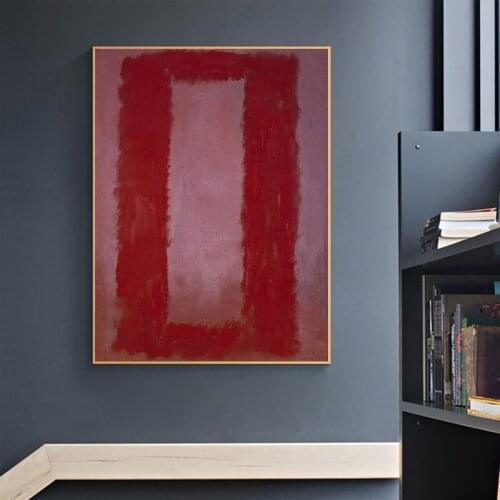 Famous Mark Rothko Focus Canvas Painting Posters Print Color Block Modern Decor Wall Art Pictures for Living Room Bedroom Decor
