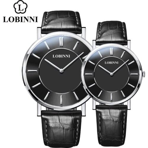 LOBINNI Switzerland Luxury Lover Watch Tending Fashion Casual Couple Watches Unisex Clock Waterproof reloj hombre часы женские