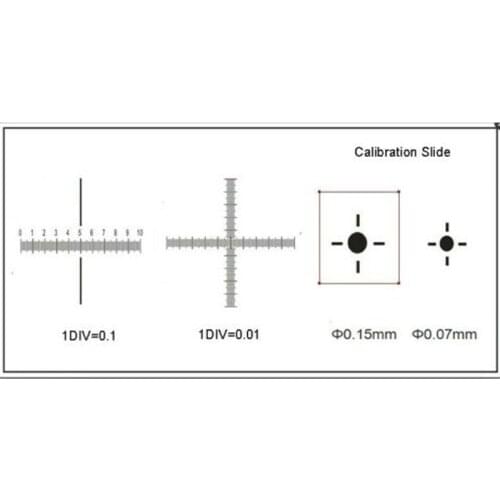 New Stage Micrometer Calibration Slide w/ 4-Scales for Microscope