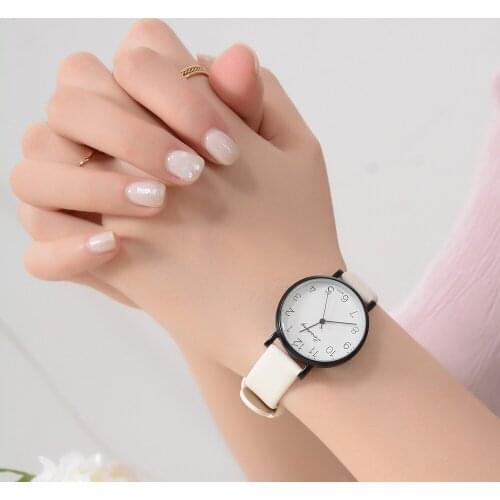 SimpleStyle Fashion Womens Luxury Leather Band Analog Quartz WristWatch Ladies Watch Women Dress Reloj Mujer Black Clock Fi