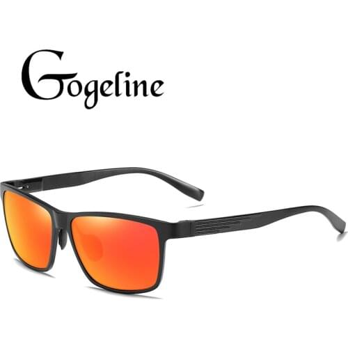 Al-Mg Polarized Sunglasses Mens Driving Shades Male Sun Glasses For Men Retro Square Luxury Brand Designer Mirror UV400 Gafas