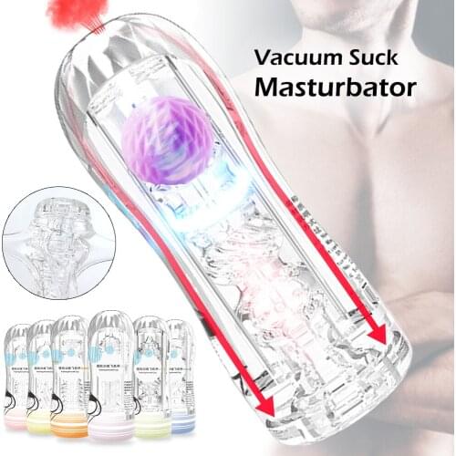 Male Masturbator Cup Soft Pussy Sex Toys Transparent Vagina Adult Endurance Exercise Sex Products Vacuum Pocket Cup for Men