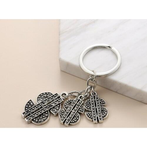 New Design Keychain Dollar Money Key Ring Currency Key Chains Souvenir Gift Women Men Car Hanging DIY Handmade Jewelry