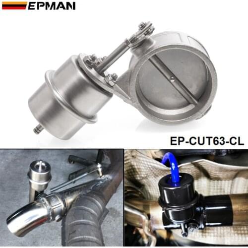 NEW Vacuum Activated Exhaust Cutout / Dump 63MM Close Style Pressure: about 1 BAR For BMW 3 E30 EP-CUT63-CL