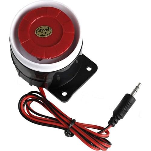 Super Loud Siren Durable Wired Mini Horn Siren For Home Security 120dB Sound Alarm System Compact DC 12V Indoor