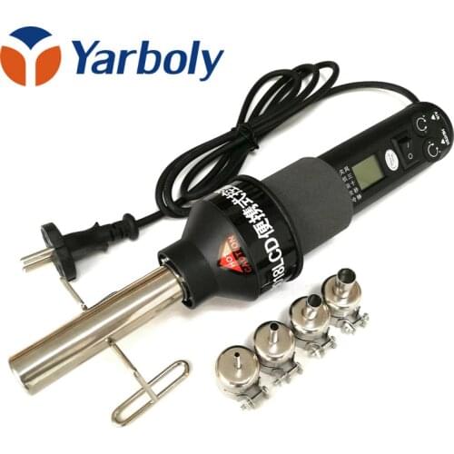 220V 450W LCD Adjustable Electronic Heat Hot Air Gun Hair Dryer Soldering Station IC SMD BGA Rework 4 Nozzle 8018LCD vs 8858