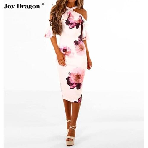 Summer Fashion Women New Short Sleeve Flower Printed Slim Casual Dress Vestidos De Verano Roupas Feminina vestito da donna