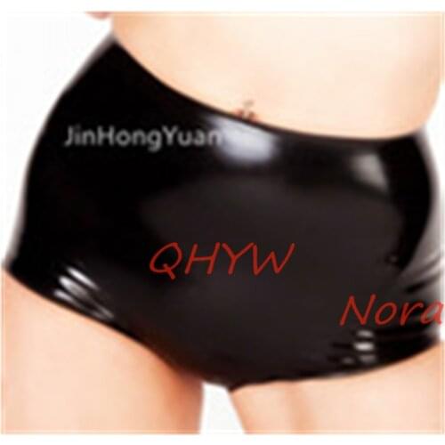 Rubber Latex Woman Sexy Panties Lingerie Latex Exotic Briefs one slice seamless
