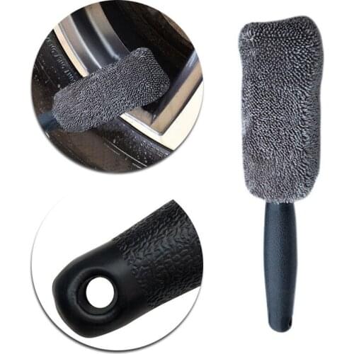 Tyre Soil-release Lint-free Wheel Tire Rim Brush Washing Cleaner 27*5cm Handle Microfiber SUV