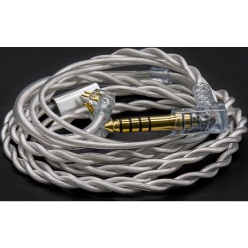 Shuoer M10/11 | 0.78mm dual-pin balanced shielded monocrystalline copper and silver 3.5mm / 4.4mm stainless steel connector 1.2m