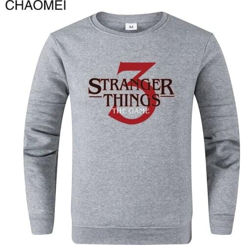 Stranger Things Sweatshirt Season 3 Letter Printed Sweatshirts Harajuku Hoodie Men Coat Cool Pullovers Unisex Clothes C116