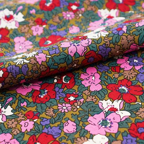 Fashionable Flower Dyeing Pure Cotton Fabric For Dress Tissus Au MÈTre Telas Por Metro Tissu Vestidos Sewing Tela Ткань Платье