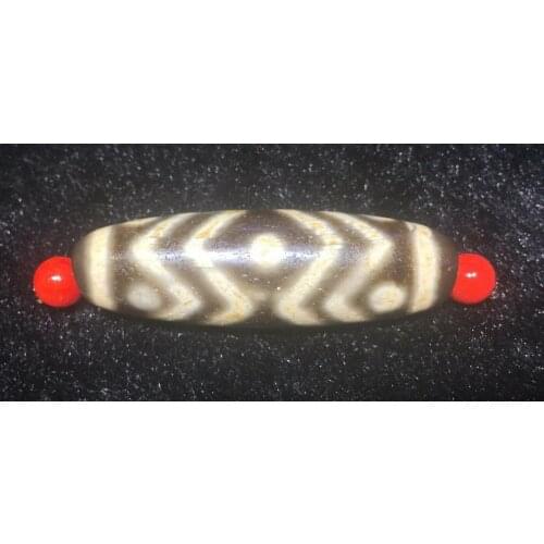 Treasure Magic LKbrother Unique Energy Magic Tibetan old Agate water wave Totem dZi Bead