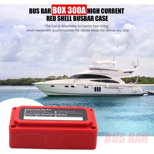 Heavy Duty 4 Way Bus Bar/Power Distribution Box With Screw On Cover - 300A X6HF