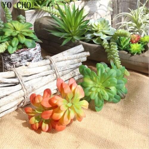 YO CHO Artificial Plants Succulents Eco-friendly Latex Fake Flowers Plantas Artificiales Para Decoration Artificial Flowers