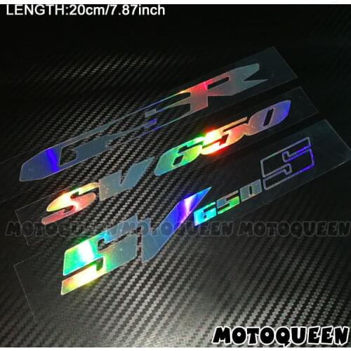 1Pair Motorcycle Reflective Laser Helmet Tank Pad Decoration Sticker Motorbike Decals for SUZUKI SV650S SV650 GSR 750 600 400