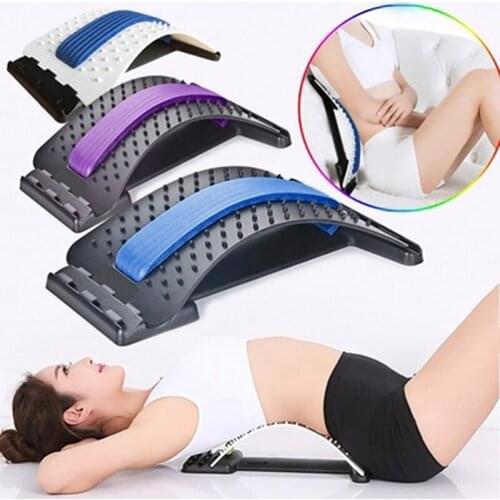 1pc Back Stretch Equipment Massager Massageador Magic Stretcher Fitness Lumbar Support Relaxation Spine Pain Relief Dropshipping