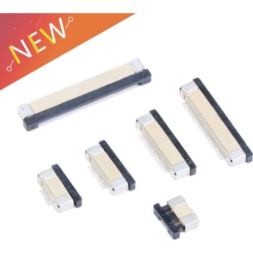 10PCS/Lot FPC Connector Socket 4P 6P 8P 10P 12P 14P 16P 18P 20P 24P 26P 30P 32P 34P 40P FPC 0.5mm Drawer Bottom Contact Type